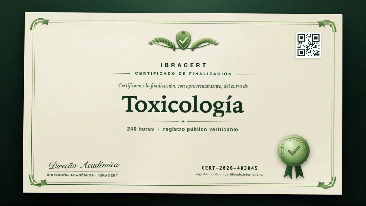 Portada del curso Toxicología