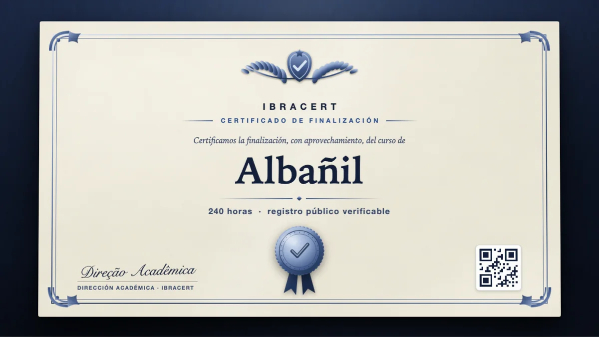 Portada del curso Albañil