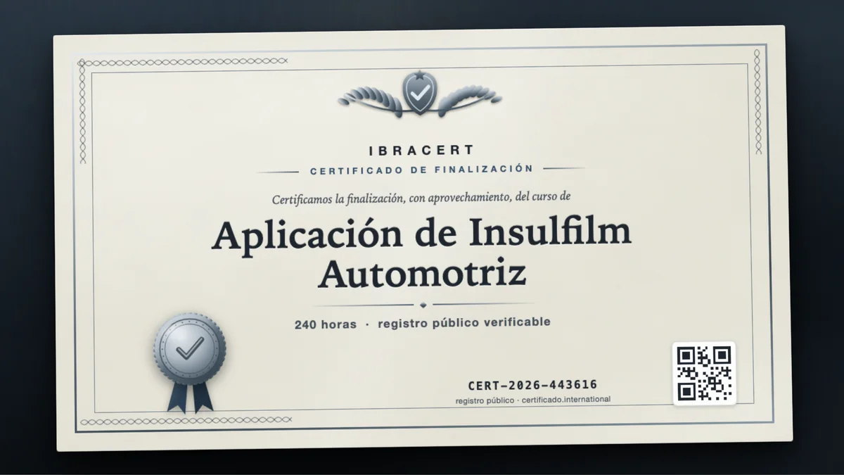 Portada del curso Aplicación de Insulfilm Automotriz