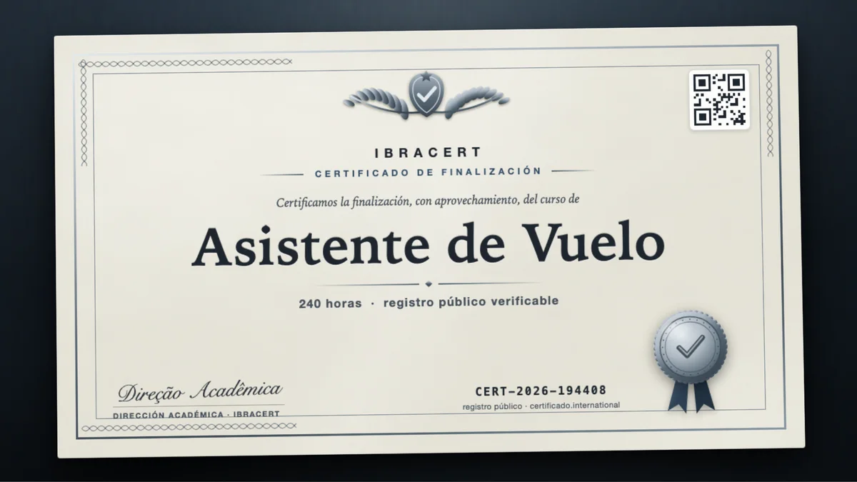 Portada del curso Asistente de Vuelo