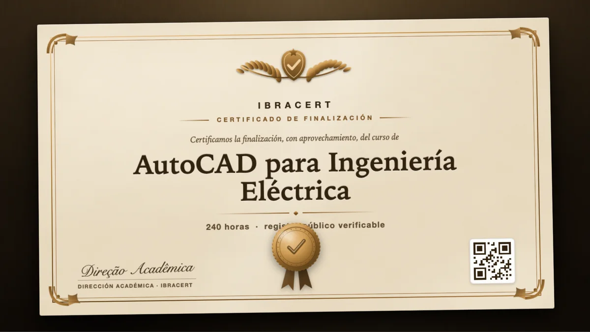 Portada del curso AutoCAD para Ingeniería Eléctrica