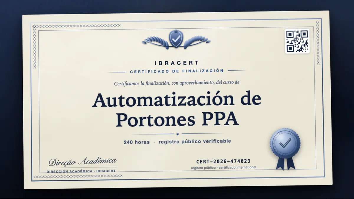 Portada del curso Automatización de Portones PPA