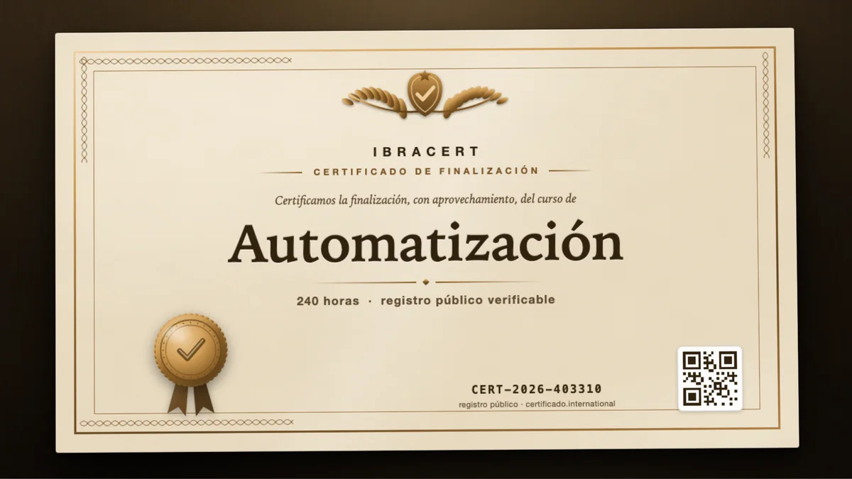 Portada del curso Automatización