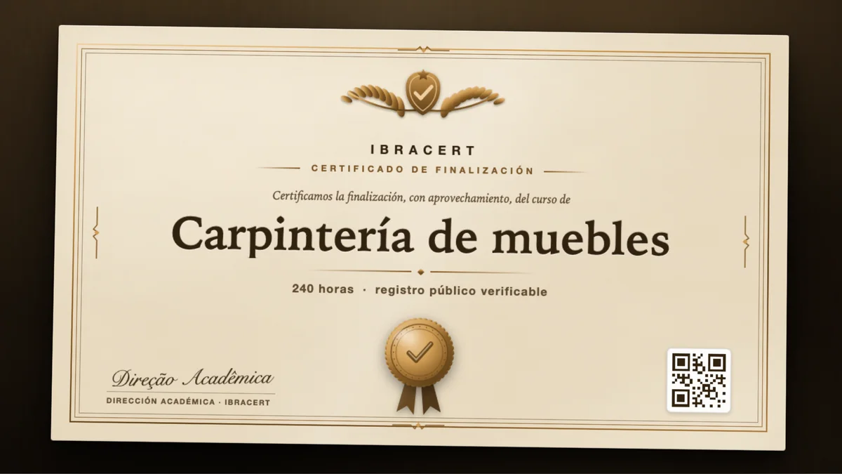Portada del curso Carpintería de muebles