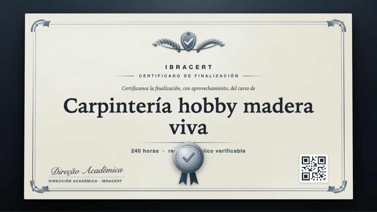 Portada del curso Carpintería hobby madera viva