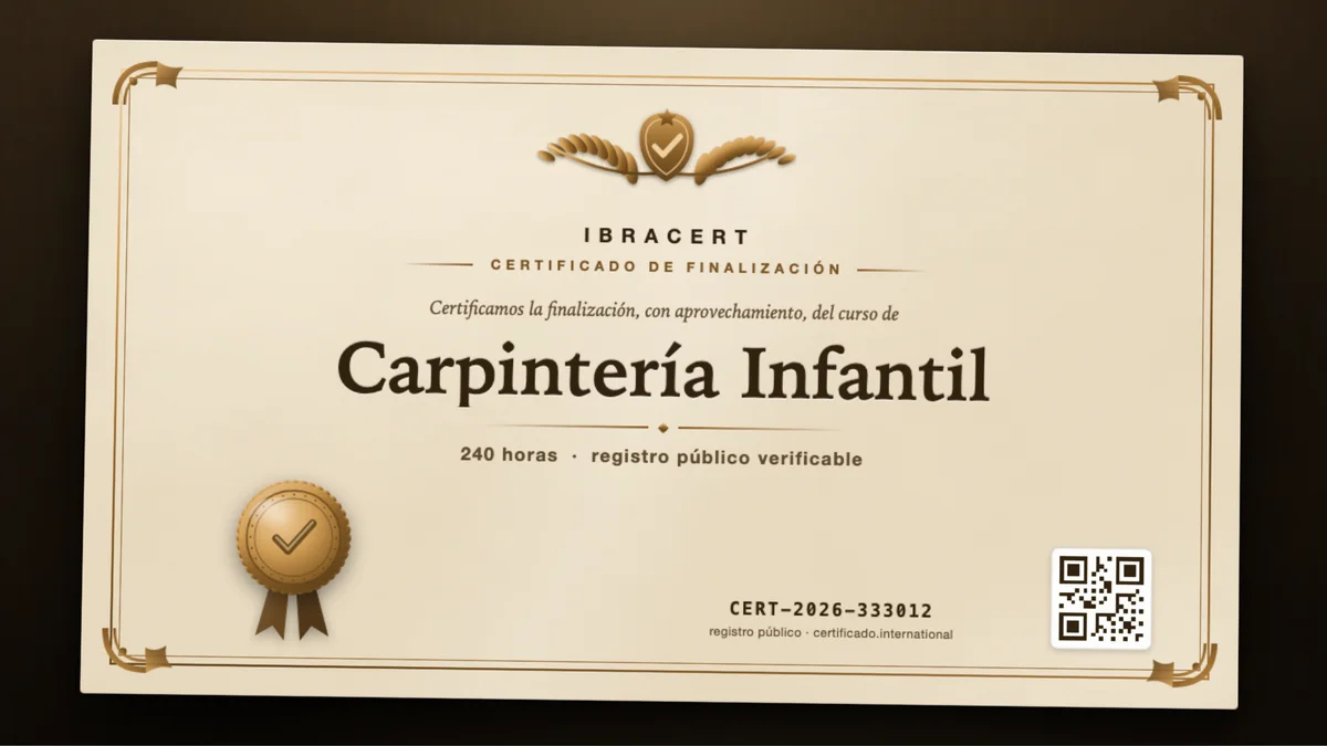 Portada del curso Carpintería Infantil