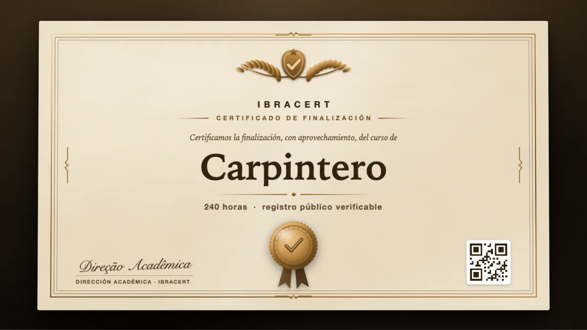 Portada del curso Carpintero