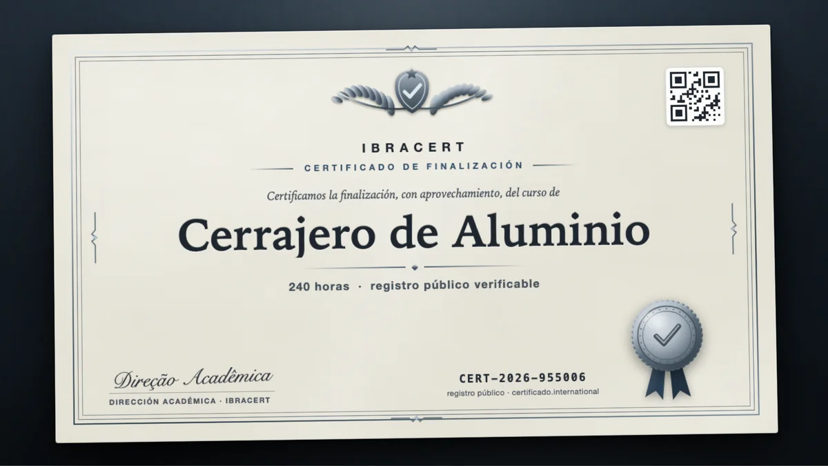 Portada del curso Cerrajero de Aluminio