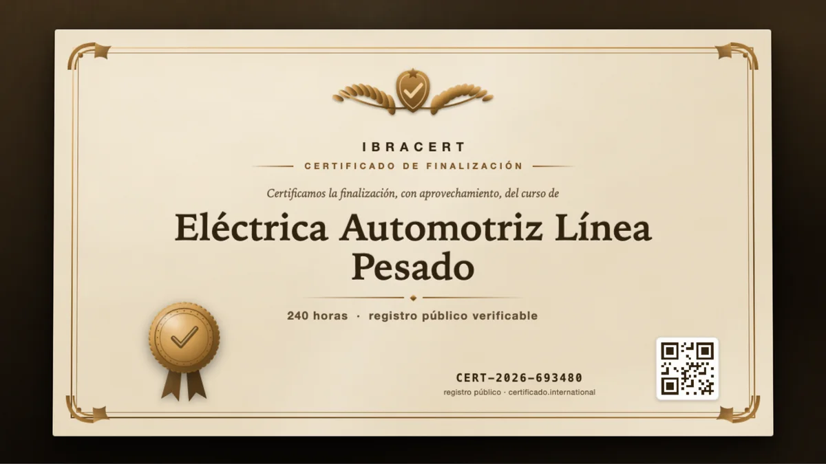 Portada del curso Eléctrica Automotriz Línea Pesado