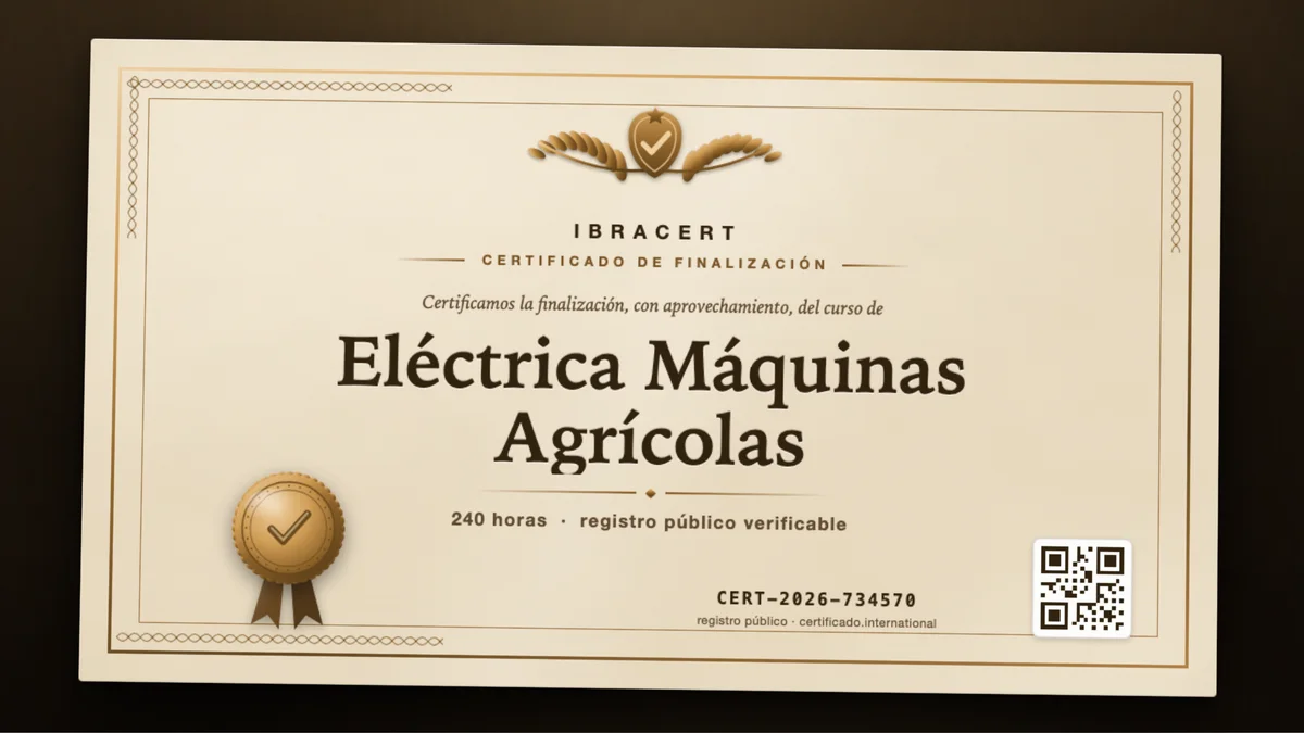 Portada del curso Eléctrica Máquinas Agrícolas