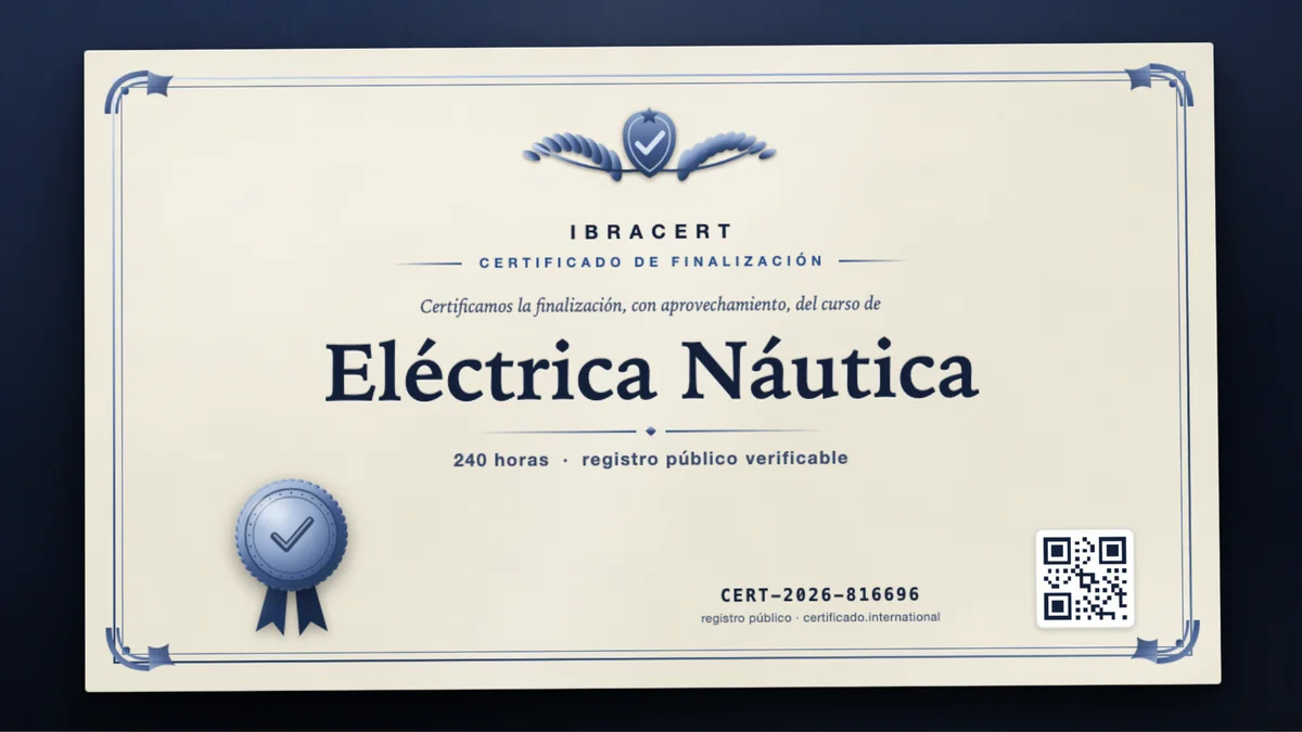 Portada del curso Eléctrica Náutica