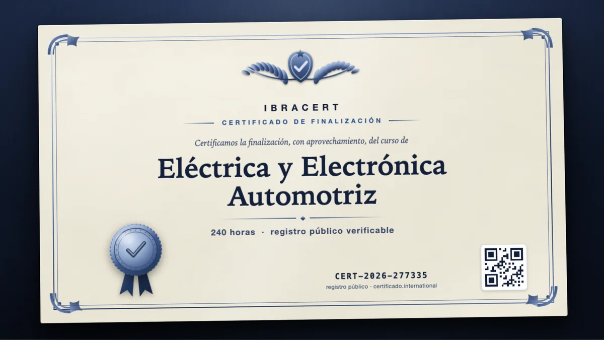 Portada del curso Eléctrica y Electrónica Automotriz