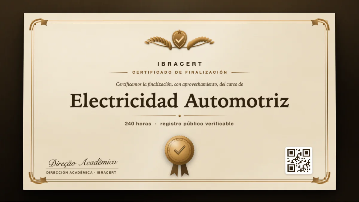 Portada del curso Electricidad Automotriz