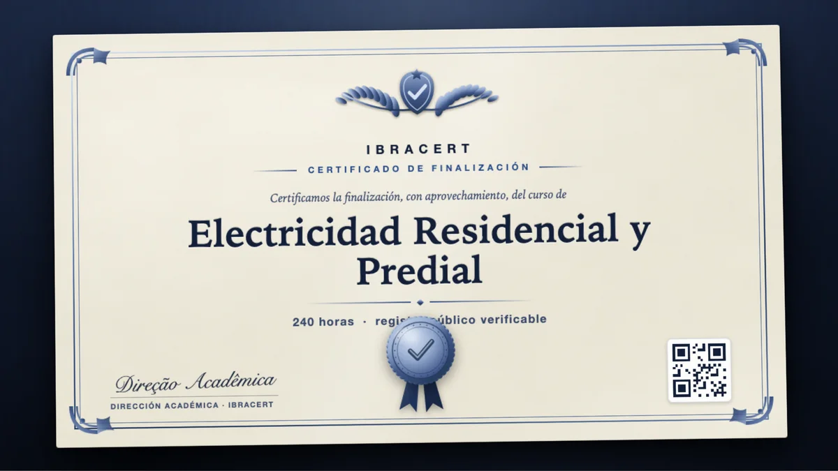 Portada del curso Electricidad Residencial y Predial