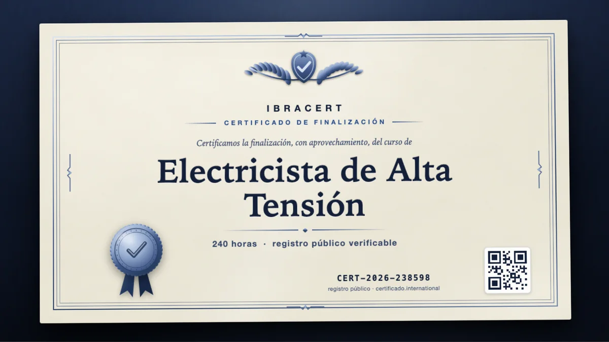 Portada del curso Electricista de Alta Tensión