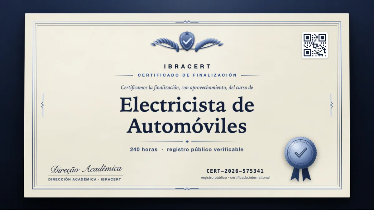 Portada del curso Electricista de Automóviles