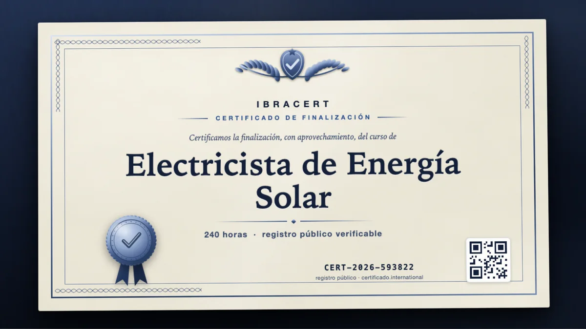 Portada del curso Electricista de Energía Solar