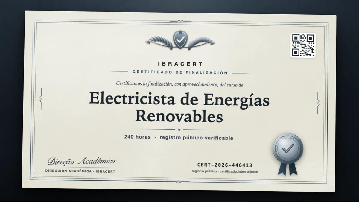 Portada del curso Electricista de Energías Renovables