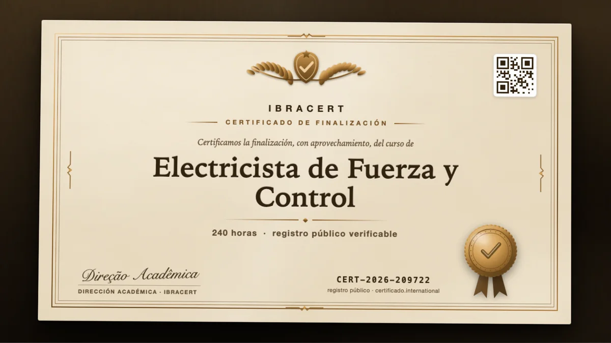 Portada del curso Electricista de Fuerza y Control