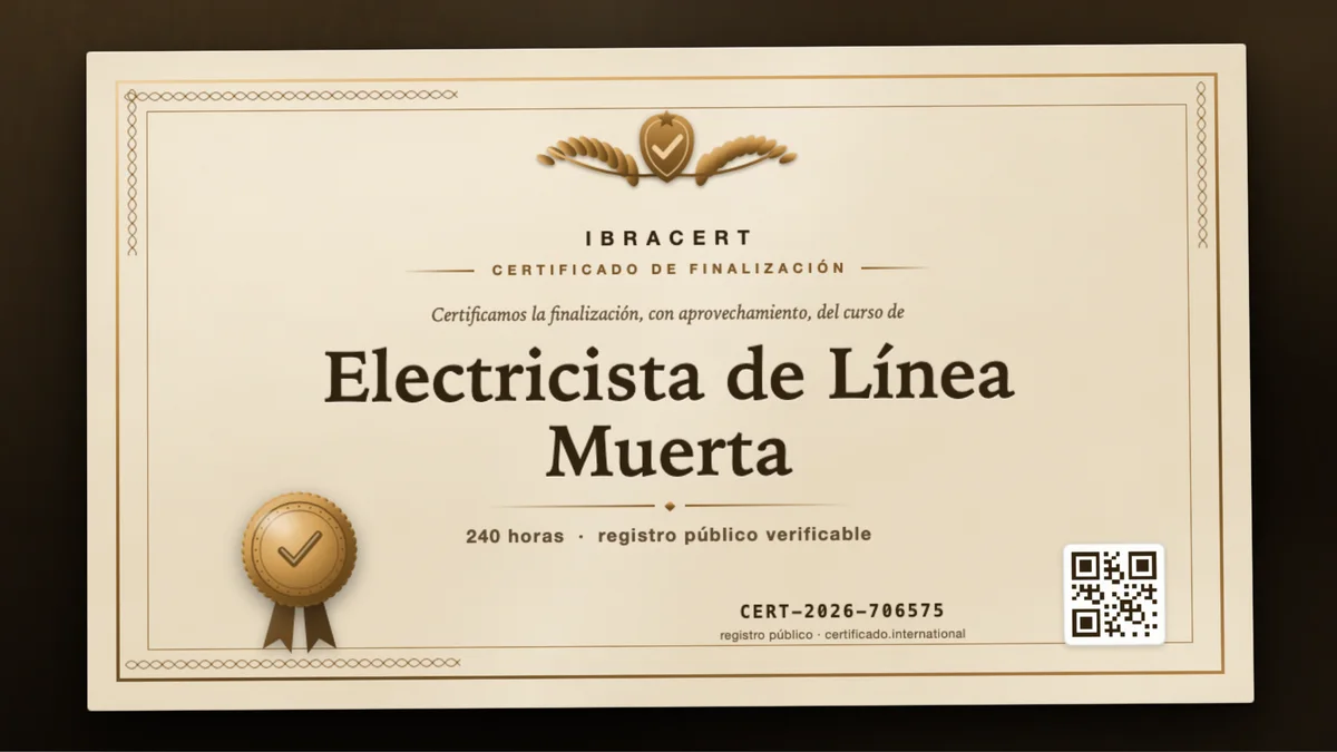 Portada del curso Electricista de Línea Muerta