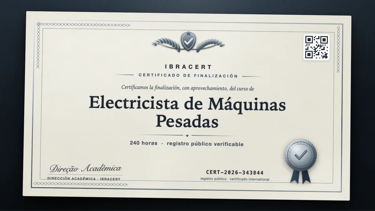 Portada del curso Electricista de Máquinas Pesadas