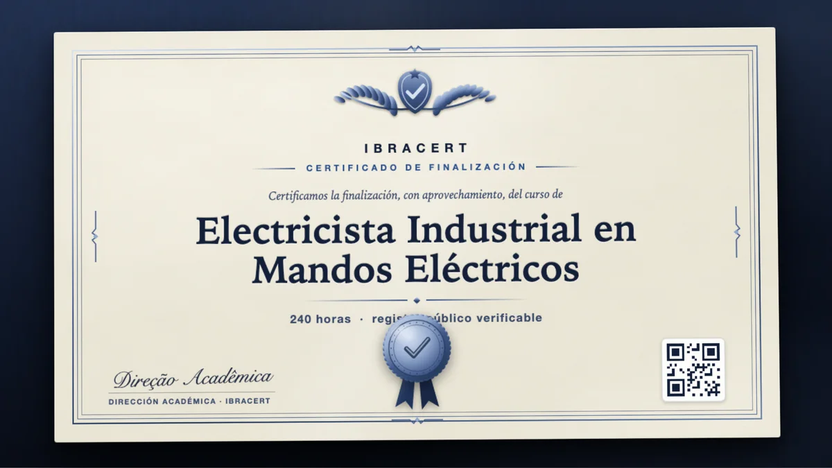 Portada del curso Electricista Industrial en Mandos Eléctricos