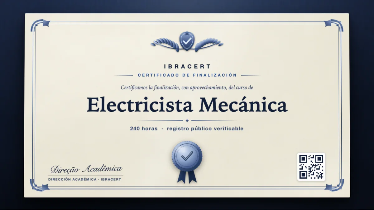 Portada del curso Electricista Mecánica