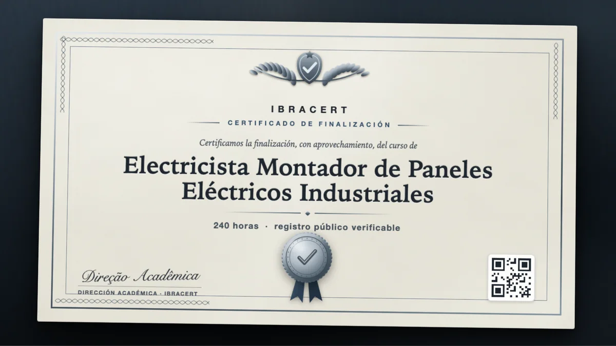 Portada del curso Electricista Montador de Paneles Eléctricos Industriales