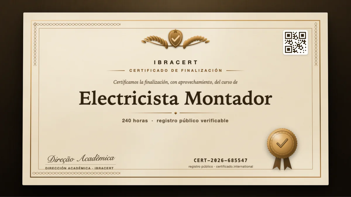 Portada del curso Electricista Montador