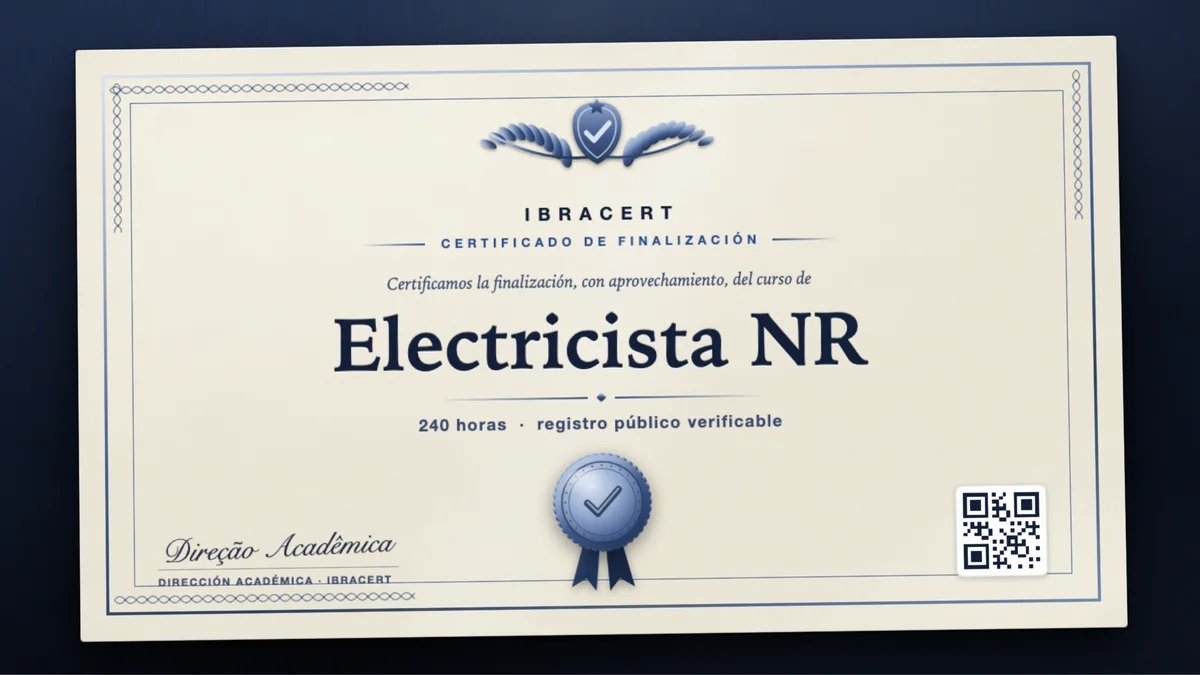 Portada del curso Electricista NR