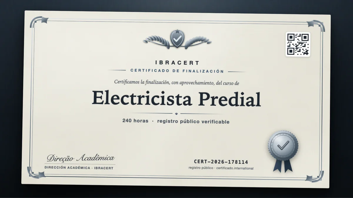 Portada del curso Electricista Predial