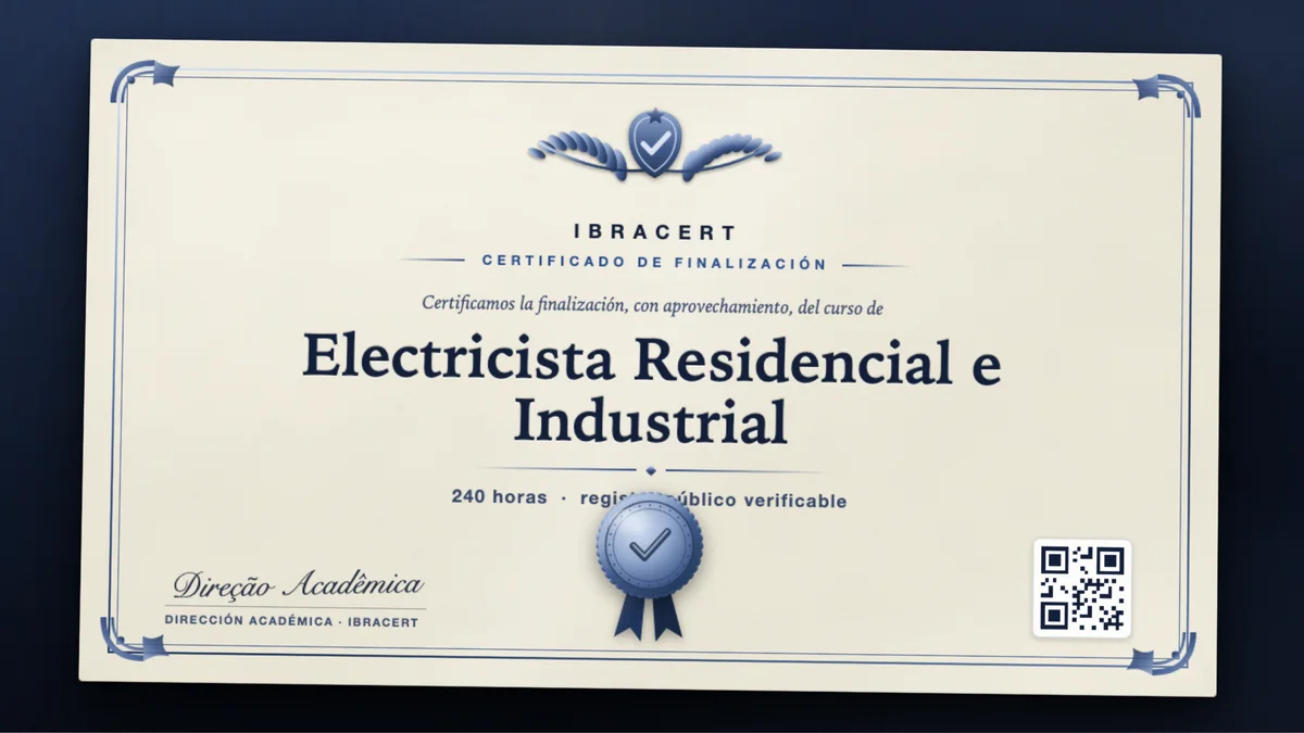 Portada del curso Electricista Residencial e Industrial