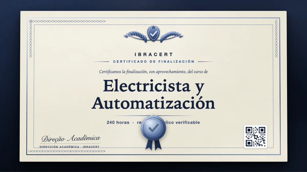 Portada del curso Electricista y Automatización