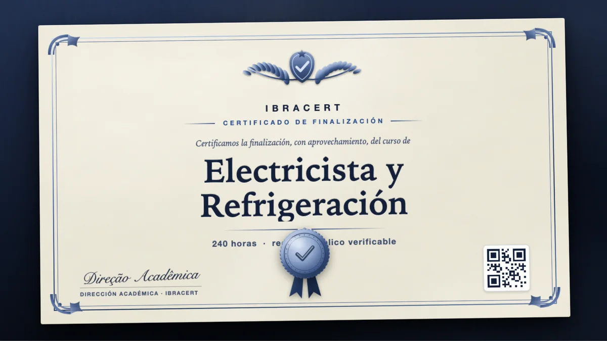 Portada del curso Electricista y Refrigeración