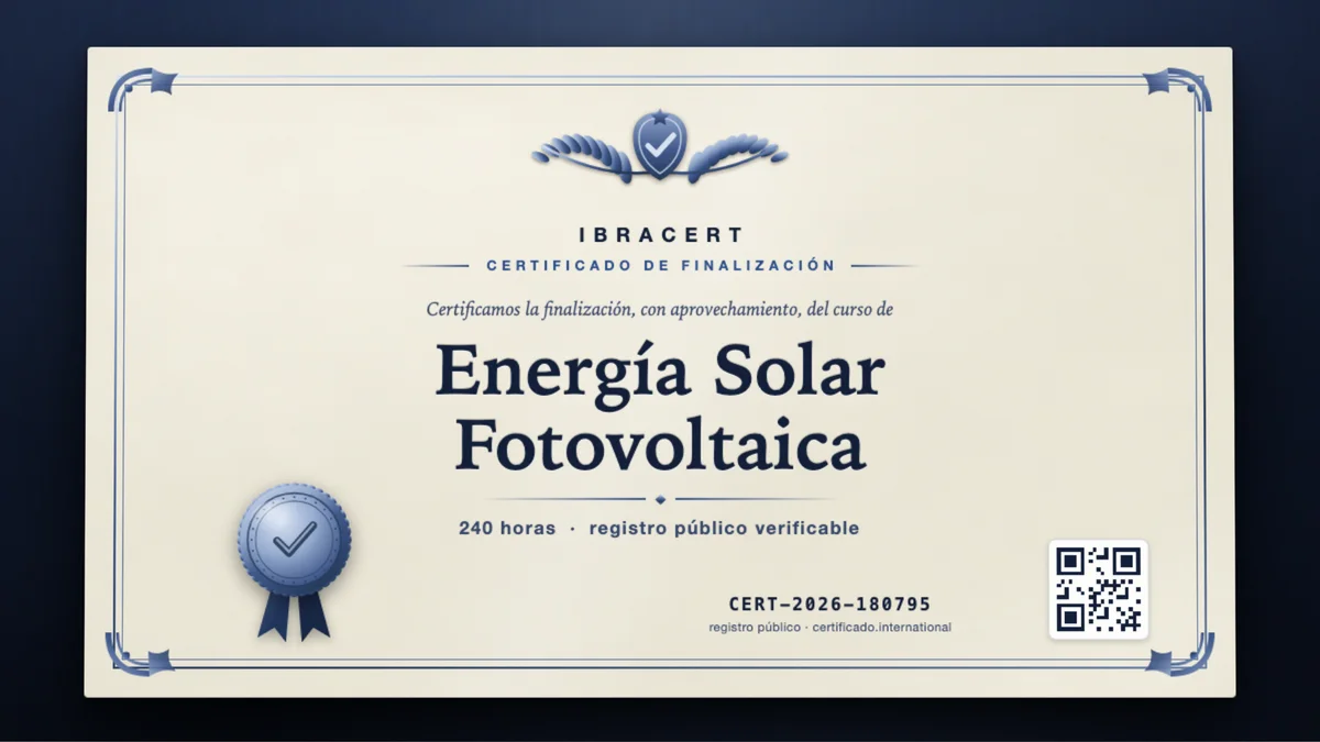 Portada del curso Energía Solar Fotovoltaica