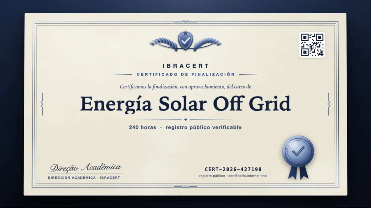 Portada del curso Energía Solar Off Grid