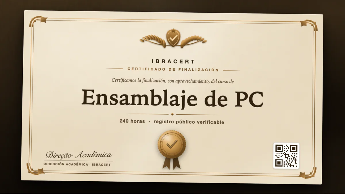 Portada del curso Ensamblaje de PC
