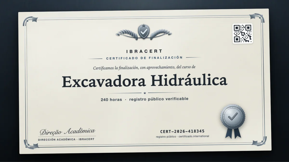 Portada del curso Excavadora Hidráulica