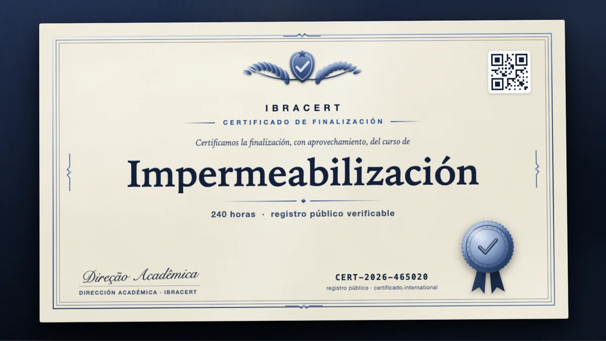 Portada del curso Impermeabilización