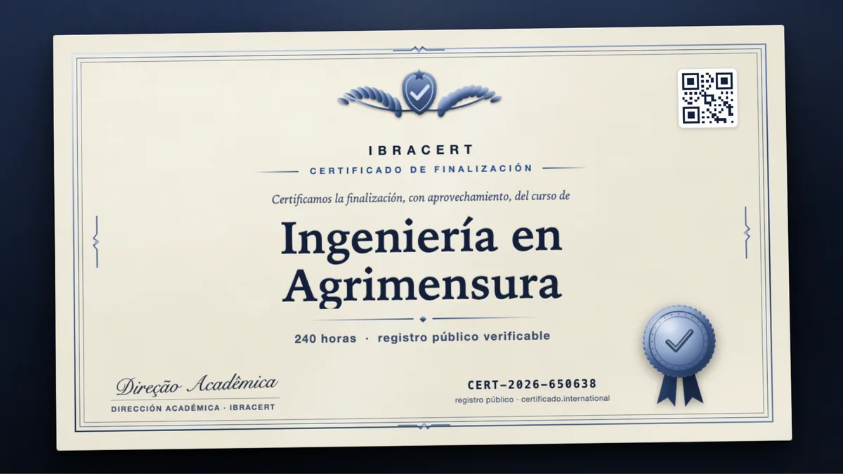 Portada del curso Ingeniería en Agrimensura