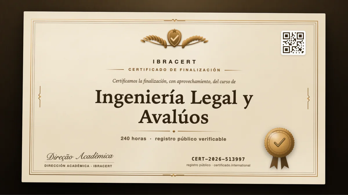 Portada del curso Ingeniería Legal y Avalúos