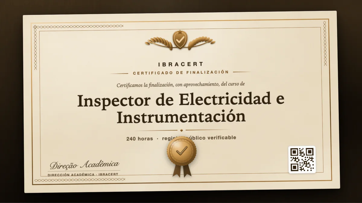 Portada del curso Inspector de Electricidad e Instrumentación