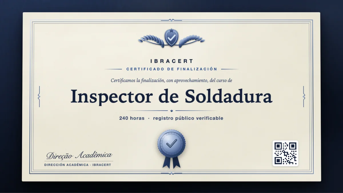 Portada del curso Inspector de Soldadura
