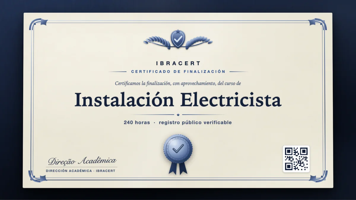Portada del curso Instalación Electricista