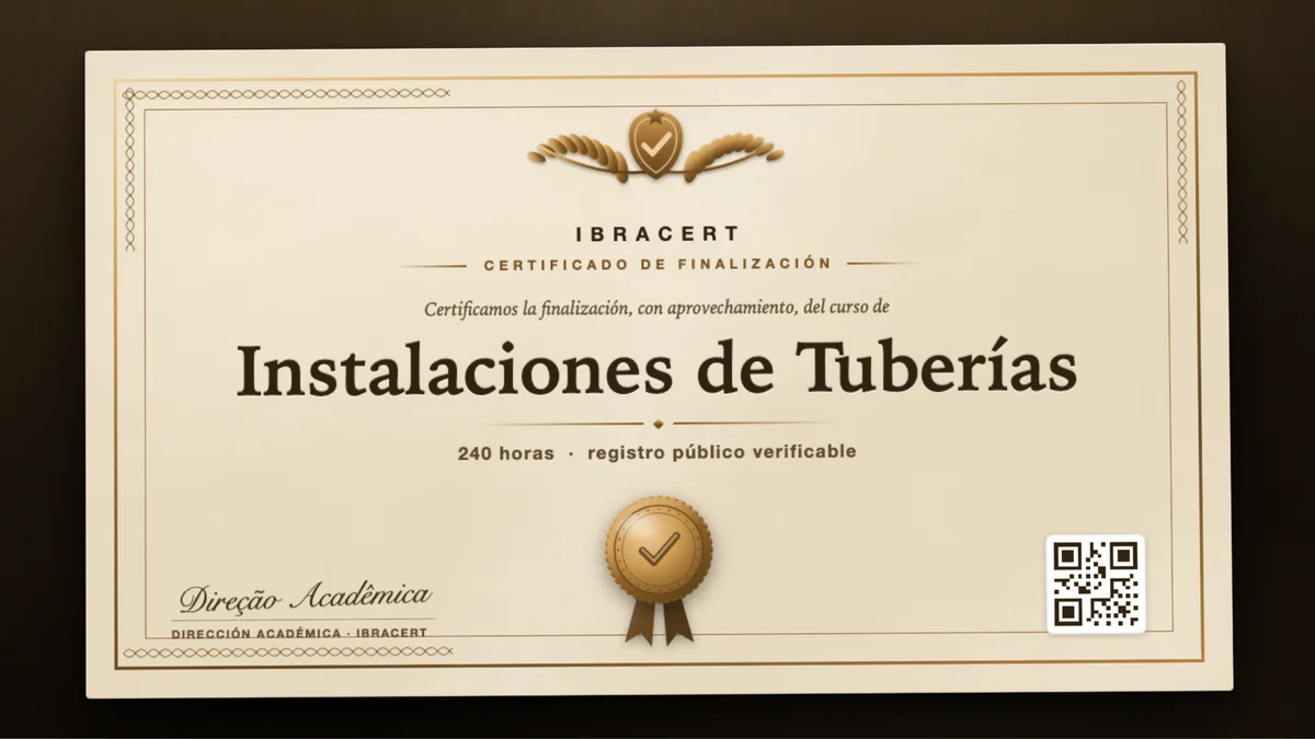 Portada del curso Instalaciones de Tuberías
