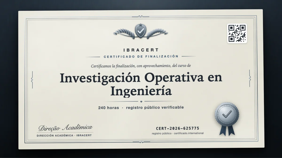 Portada del curso Investigación Operativa en Ingeniería