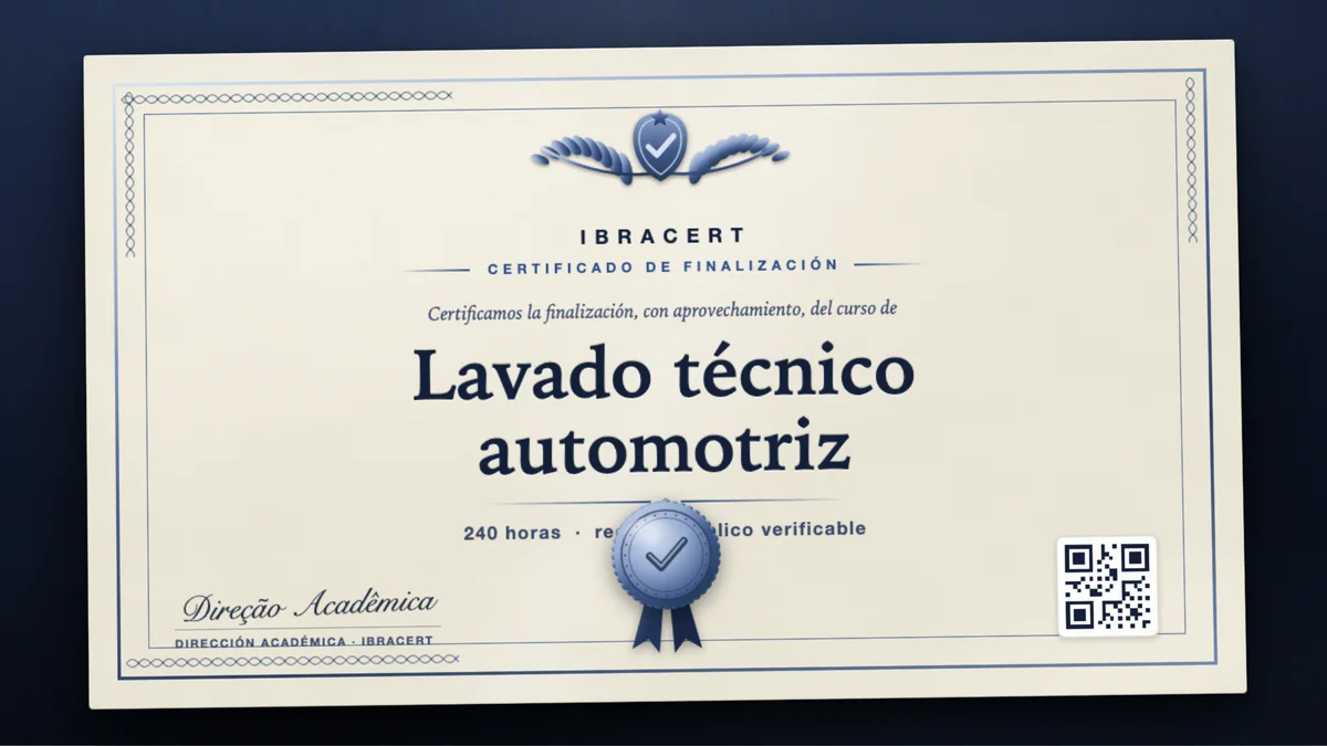 Portada del curso Lavado técnico automotriz