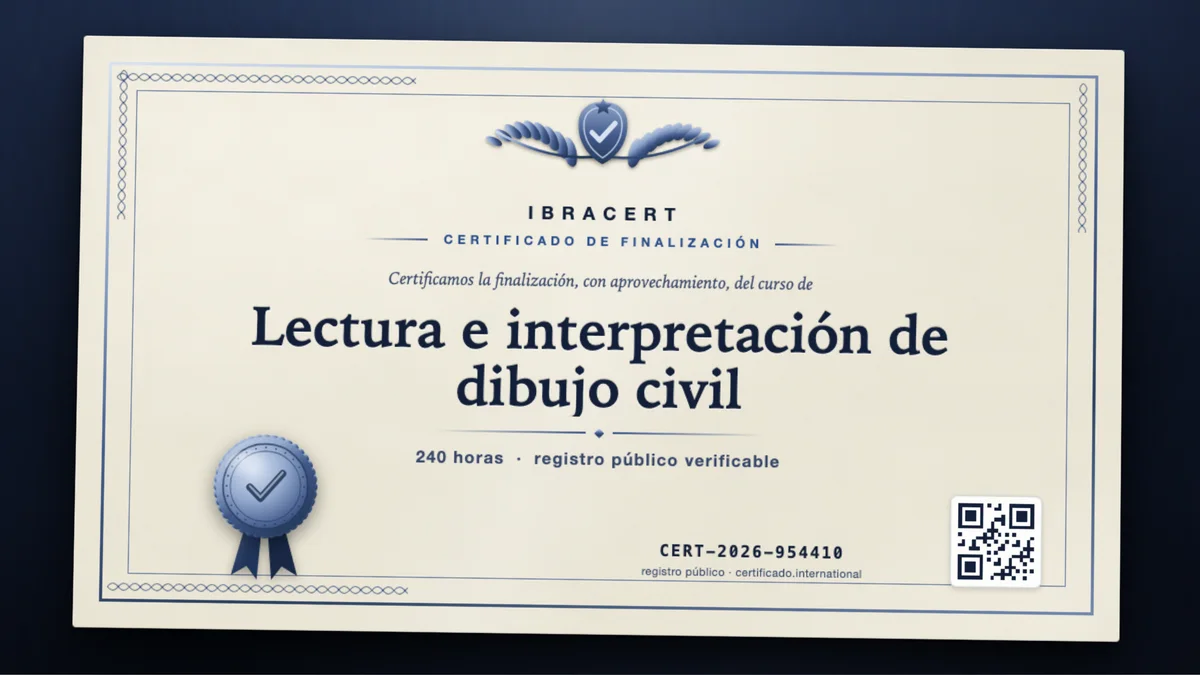 Portada del curso Lectura e interpretación de dibujo civil