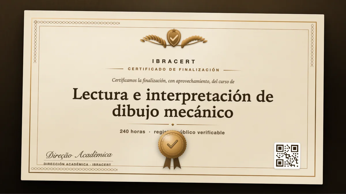 Portada del curso Lectura e interpretación de dibujo mecánico