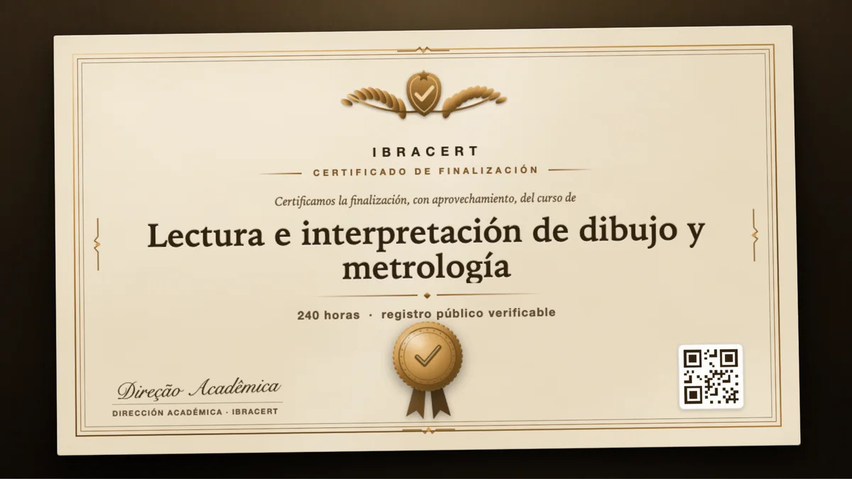 Portada del curso Lectura e interpretación de dibujo y metrología